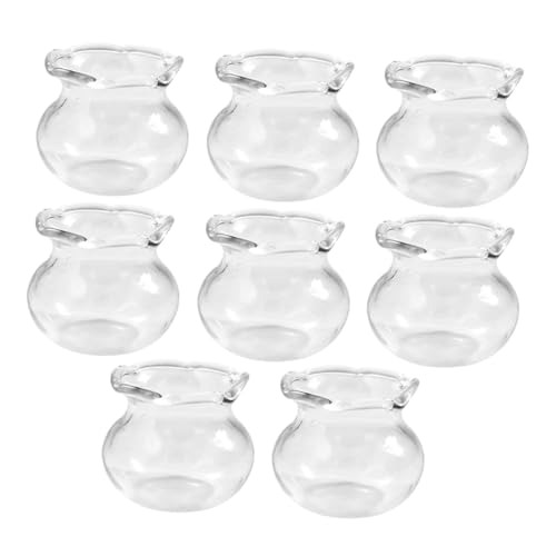 JOINPAYA 8 Stück Puppenhaus Aquarium Kleine Fischschalen Kleines Aquarium Puppenhaus Aquarium Mini Aquarium Mini Fischschale Mini Aquarium Tisch Fischschale Winziges Aquarium von JOINPAYA