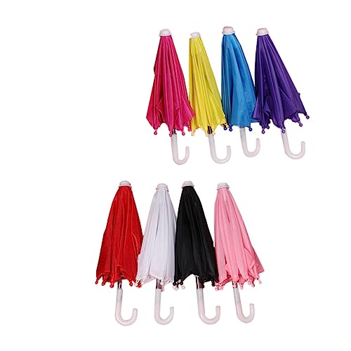 JOINPAYA 8 Stück Regenschirm bastelset bastelzeug für Spielzeugregenschirm Mini Puppe UV sonnenschirme strandspielzeug Regenschirm Regenschirme Plastik von JOINPAYA
