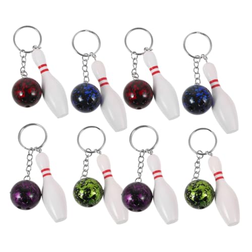 JOINPAYA 8 Stück Teiliges Bowling Schlüsselanhänger Schlüsselringe mit und Pins für Bowling Events Partys Sport Souvenir für Sammler von JOINPAYA
