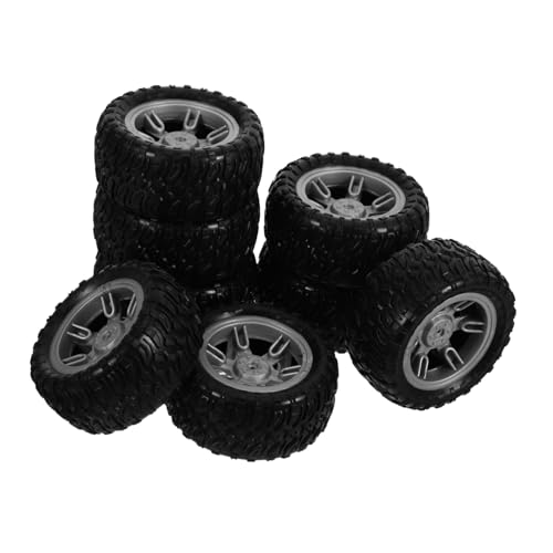 JOINPAYA 8 Stück Teiliges Hohle Gummi Spielzeugreifen Stoßdämpfend Leicht Verbesserte Traktion DIY für Spielzeugautos und Modellfahrzeuge Kompatibel mit Kleinen Rädern von JOINPAYA