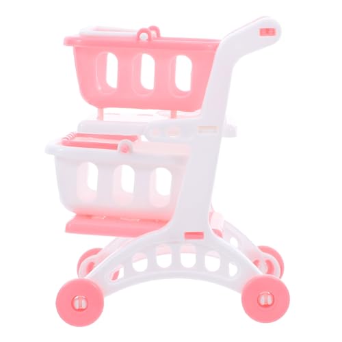 JOINPAYA 8 Stück Teiliges Mini Einkaufswagen Spielzeugset Realistischer Doppellagiger Einkaufswagen Tragbar und Leicht Fördert Kognitive Entwicklung für Rollenspiele Drinnen und Draußen von JOINPAYA