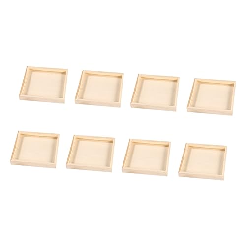 JOINPAYA 8 Stück Teiliges aus Naturfarbenen Holz Puzzle Aufbewahrungstrays Sicher Poliert Kratzfrei für Würfelpuzzle und Praktische Spielzeugorganisation zu Hause von JOINPAYA