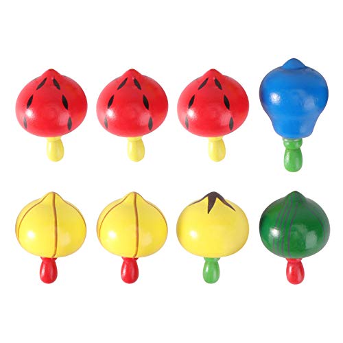 JOINPAYA 8St Bunter Fruchtkreisel für kinderspielzeug geschenketueten Lernspielzeug Kleinkinder Fun Kreatives kreatives Tops- hölzern von JOINPAYA