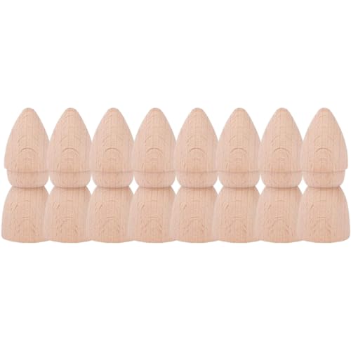 JOINPAYA 8St Holz Puppe Anbindung scheibengardinen Puppen aus Holz unvollendete Peg-Leute unvollendete Holzpuppen bemalen Puppen Puppenschmuck aus Holz DIY Holzpflockpuppen von JOINPAYA