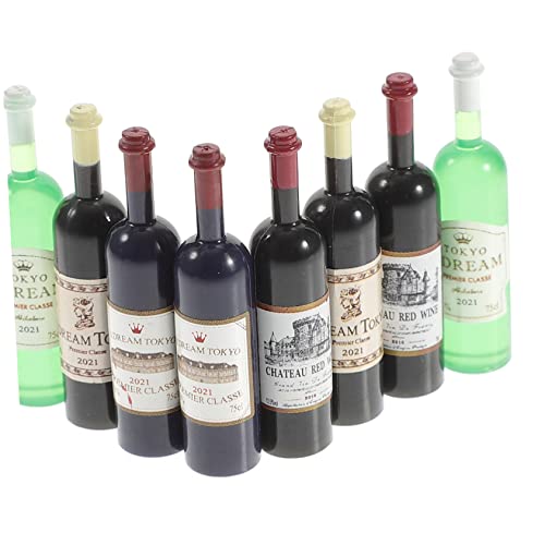 JOINPAYA 8 Stücke Mini Wein Flaschen Ornamente Für Puppenhaus Dekorative Miniatur Szene von JOINPAYA