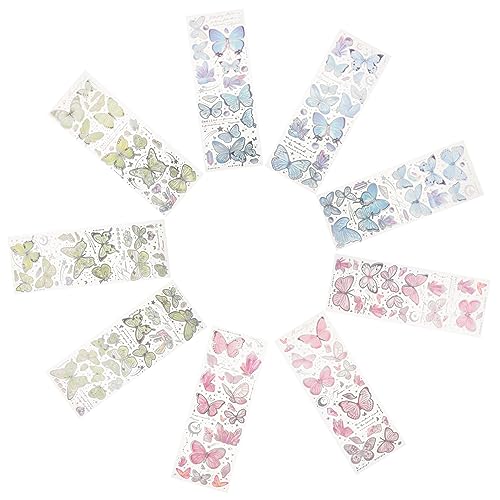 JOINPAYA Schmetterlings-Planer-Aufkleber 9 Stück Goldfarbene Aufkleberbögen Für Scrapbooking Basteln JOINPAYA Schmetterlings-Planer-Aufkleber 9 Stück Goldfarbene Aufkleberbögen Für Scrapbooking Basteln von JOINPAYA