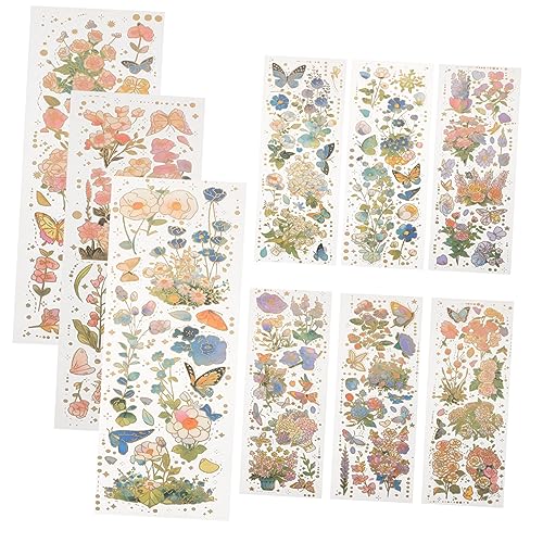 JOINPAYA Dekorative Aufkleber 9 Bögen Mit 3D-heißprägung Schmetterlingsblumen Für Tagebuch Sammelalbum Notizbuch JOINPAYA Dekorative Aufkleber 9 Bögen Mit 3D-heißprägung Schmetterlingsblumen Für Tagebuch Sammelalbum Notizbuch von JOINPAYA