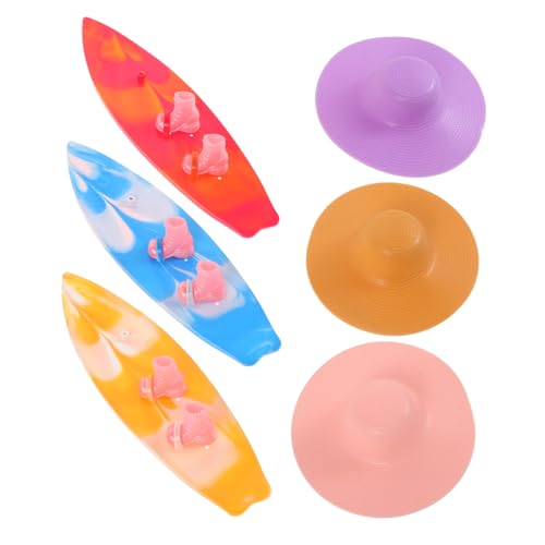 JOINPAYA 9 Stück Puppe Surfbrett Surfbrett deko Puppen Sammlerstück Surfbrett Schaufensterdekoration Puppenkollektion Strandspielzeug Mini-Puppen Finger-Surfbrett Plastik von JOINPAYA