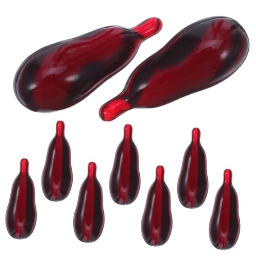 JOINPAYA 9 Stück Teiliges Halloween Blutplasma Requisiten Waschbare Fake Blood Kapseln für Gruselige Zombie Makeup Effekte für Halloween Party Cosplay und Karneval von JOINPAYA