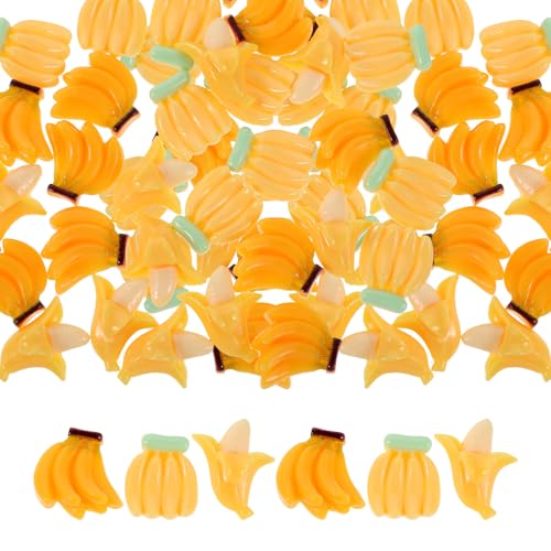 JOINPAYA 90 Stück Miniatur-Harzbananen: Lebensechte künstliche Obstmodelle im Maßstab 1/12 – Puppenhaus-Küchenzubehör – Feengarten-Dekorationen, Mini-Bananen JOINPAYA 90 Stück Miniatur-Harzbananen: Lebensechte künstliche Obstmodelle im Maßstab 1/12 – Puppenhaus-Küchenzubehör – Feengarten-Dekorationen, Mini-Bananen von JOINPAYA