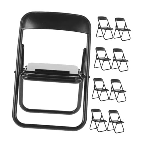JOINPAYA 9Stücke Teiliges Stuhlmodell Klappstuhl für Puppenhaus Praktischer Handyhalter und Dekoration für Mini Esszimmergestaltung Realistisch und Leicht von JOINPAYA