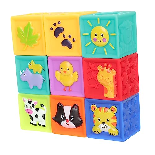 JOINPAYA Weicher Kunststoff Stapelblöcke Für Kleinkinder Baby-entwicklungsspielzeug 9-teiliges Set Ideal Zum Und Lernen von JOINPAYA