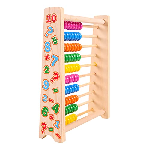 JOINPAYA 10 Reihen Mathe-lern-abakus Buntes Rechenspielzeug Für Kinder Lernspielzeug Aus Holz Für Frühes Lernen von JOINPAYA
