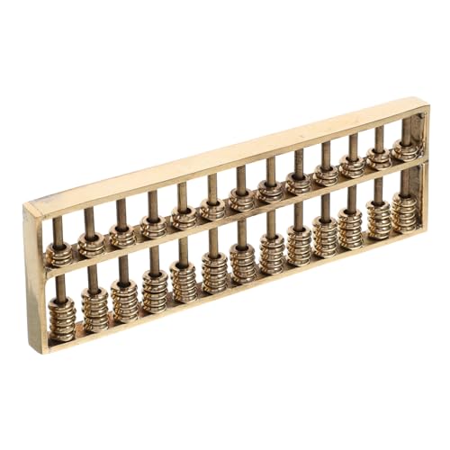 JOINPAYA Abakus aus Messing Ornament Perlen kreative abakusverzierung Labyrinth bürodekoration Antikes chinesisches Rechenmaschinenfigur Dekoration, Abakus, Basteln Messingdekoration Golden von JOINPAYA