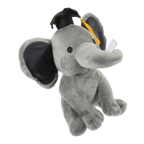 JOINPAYA Abschlussgeschenk Abschlusspuppe Elefanten-Plüschtiere Ihr Abschluss-Stofftier Vor niedliche Cute Abschluss gefüllter Elefant bequemes Stofftier PP Baumwolle Grey von JOINPAYA
