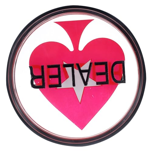 JOINPAYA Acryl Poker Dealer Button Doppelseitig für Kartenspiele und Zählmarken Langlebiger Glücksspiel zubehör Token für Pokerzähler und Spielchips von JOINPAYA
