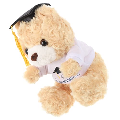 JOINPAYA Arzt Mütze Graduierung Bär Doktor Bär Ausgestopfte Puppe Abschluss Gefüllter Plüschbär Bär Puppe Tragen Puppe Studentenabschlussgeschenk Light Brown Pp Baumwolle von JOINPAYA