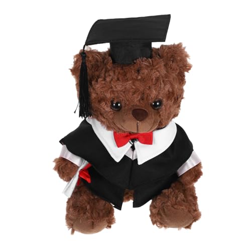 JOINPAYA Arztanzugbär Puppe Plüschbär-abschlussoutfit Mini-abschluss-stoffbären Weiches Arztspielzeug Junggesellenbär Mini-plüsch-abschlussspielzeug Doktorbär-abschluss Pp Baumwolle Black von JOINPAYA