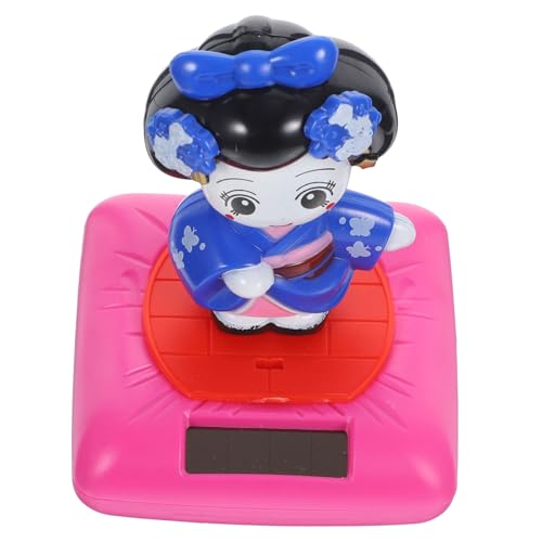 JOINPAYA Asiatische Kimono Puppe Blaue Solar Kimono Puppe Ornament Aus Kunststoff Niedliche Mädchen Statue Solar Solar Tanzfiguren von JOINPAYA