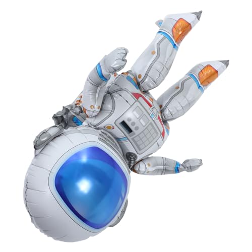 JOINPAYA Astronautenballon Cartoon Party Erster Geburtstag LED Astronautendekorationen Weltraumballons Ballondekor Astronautenförmige Ballons Weltraumthema Ballon Aufblasbare Ballons Pa von JOINPAYA