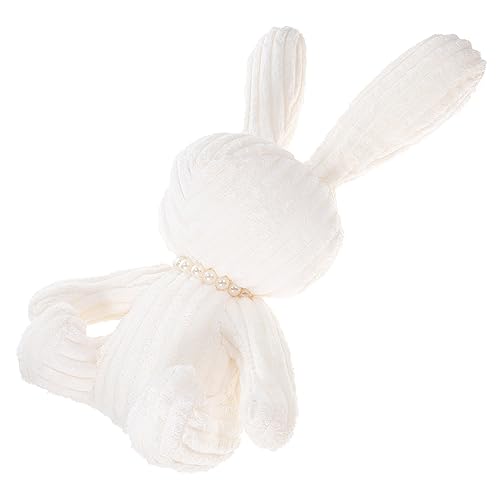 JOINPAYA Auto Ornamente Auto Mädchen Plüschhase Babypuppen Autos Mädchen Plüsch Schlüsselanhänger Plüsch Anhänger Tier Plüschkaninchen Kuscheltier Weiße Perle von JOINPAYA