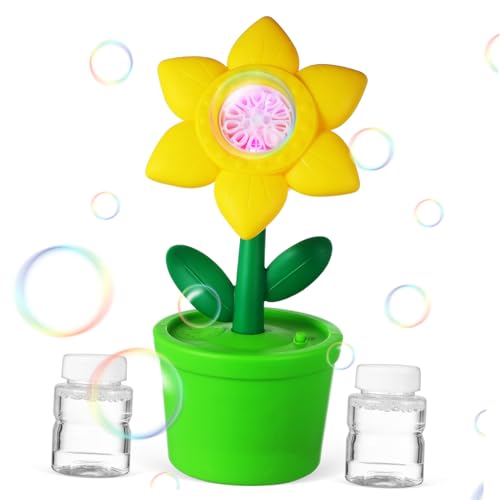 JOINPAYA Elektrischer Seifenblasenbläser in Sonnenblumenform Mit Maker-Spielzeug Für Die Spielzeit Von Jungen Und Mädchen von JOINPAYA