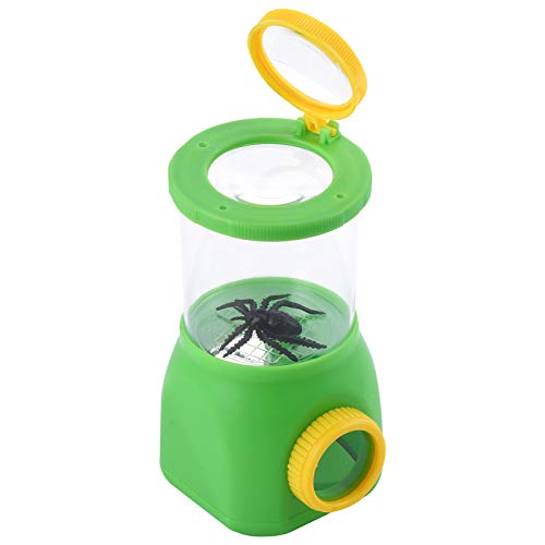 JOINPAYA Beobachtungsbox Outdoor Kinderspielzeug Vergrößerungsspiegel Lupen Catcher Container Betrachterkäfige Vergrößerungskäfig Boxen Grüne Acryllinse von JOINPAYA