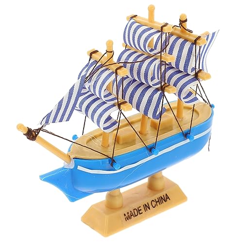 JOINPAYA Mittelmeer Segelboot Holz Handwerk Dekorative Segelschiff Ornament von JOINPAYA