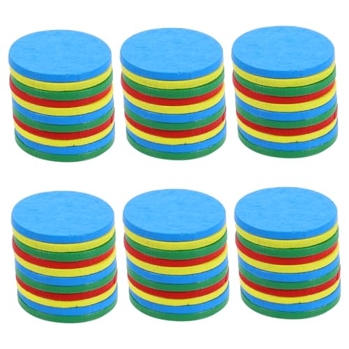 JOINPAYA Bunte Holzspielchips Teiliges Farbige Runde Holzmünzen als Spielsteine und Verhandlungsmarker für Vielseitig für Brettspiele Lernspiele und Schulbelohnungen Geeignet von JOINPAYA