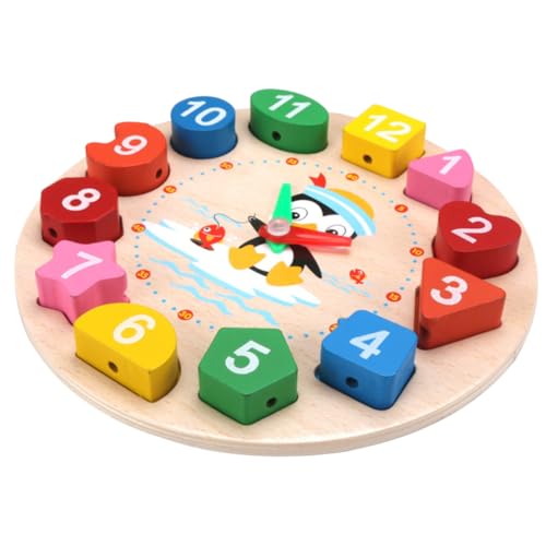 JOINPAYA Bunte Lernuhr Holzspielzeug mit Puzzles für Jahre Lesen Lernen Farb und Zahlenverständnis Fördern Pädagogisches Lernspielzeug für Kleinkinder Leicht und Tragbar JOINPAYA Bunte Lernuhr Holzspielzeug mit Puzzles für Jahre Lesen Lernen Farb und Zahlenverständnis Fördern Pädagogisches Lernspielzeug für Kleinkinder Leicht und Tragbar von JOINPAYA