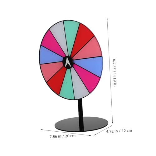 JOINPAYA Buntes Spinning Prize Wheel für Partyspiele Tischplatte Stabile Basis Reibungsloses Drehen Anpassbare Preise Interaktives Plattenspielerrad für Feierlichkeiten und Teamspiele von JOINPAYA