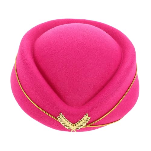 JOINPAYA Damen Stewardess Mütze Faux Wolle Air Hostess Hut Tiefes Passend Cosplay Kostümzubehör für Bühnenauftritte Partys Eleganter Look Komfortables Material JOINPAYA Damen Stewardess Mütze Faux Wolle Air Hostess Hut Tiefes Passend Cosplay Kostümzubehör für Bühnenauftritte Partys Eleganter Look Komfortables Material von JOINPAYA
