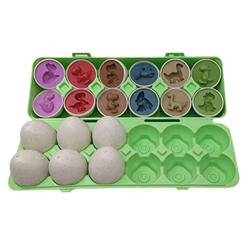 JOINPAYA Dinosaurier Matching Eier Set Bunte Lernspielzeug für Kleinkinder Jahre Fördert Farberkennung Formenverständnis Konzentration und Gedächtnisentwicklung Pädagogisch Wertvolles von JOINPAYA