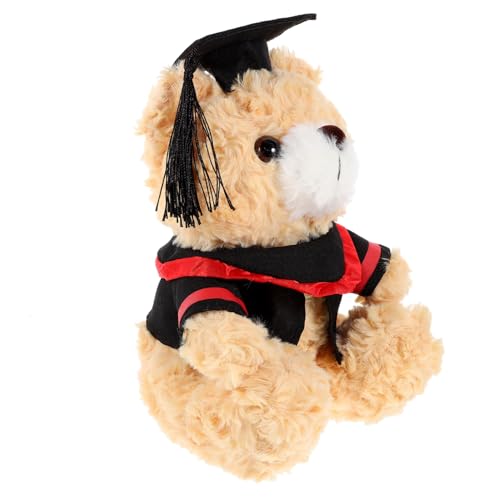 JOINPAYA Doktorhut Bär Puppe Kuscheltiere Abschluss Bär Bequeme Bär Puppe Abschluss Gefüllt Niedlicher Bär Kuschelbär Bär Plüsch Hellbraun von JOINPAYA