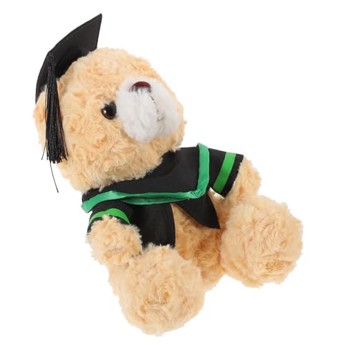 JOINPAYA Cartoon-bär-Puppe Abschlussbär Stofftier-Puppe Dekorativ 23 cm Grün Gestreift Abschlussbär-Puppe von JOINPAYA