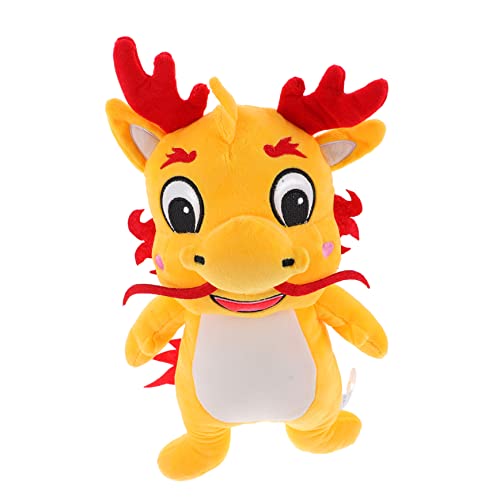 JOINPAYA Drachen Plüschtier für kinderspielzeug Kid Toys Toys kinderknallzeug Drachenplüschpuppe Drachenspielzeug Drachen-Neujahrsspielzeug PP Baumwolle Yellow von JOINPAYA