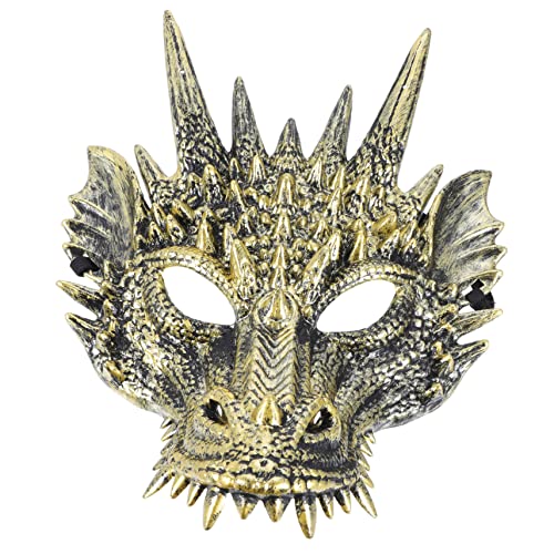 JOINPAYA Goldene Drachenmaske Gruselige Halloween Maske Für Cosplay Und Kostümparty Ganzkopf Maske Für Halloween Kostü Zubehör von JOINPAYA
