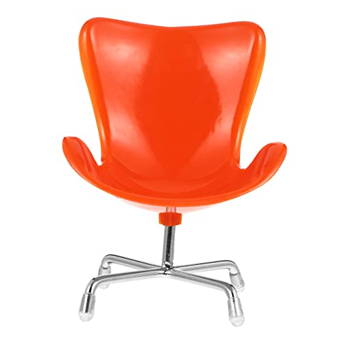 JOINPAYA Egg-Stuhl-Sessel für kinderspielzeug Egg Chair aufstehsessel sesselbezug Puppenhaus-Thekenhocker Puppenzubehör Mini-Haussessel Mini-Sessel- Plastik Orange von JOINPAYA