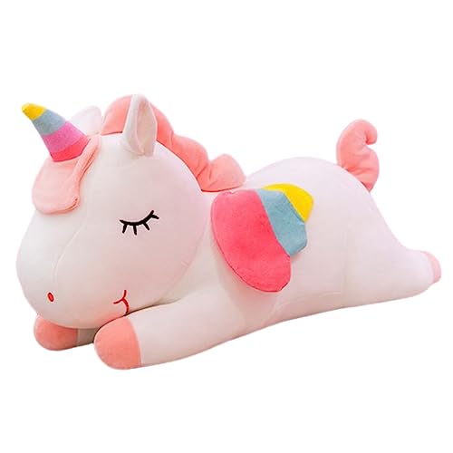 JOINPAYA Einhorn-Kissen Kinderspielzeug Tier Stofftier Tierpuppe Kreative Puppe Für Kinderpuppen Geburtstagsgeschenk Kissen Werfen Puppe in Tierform Daunen Baumwolle Weiß von JOINPAYA