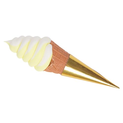 JOINPAYA Eismodell Gefälschte Eiswaffel Eisdiele Für Gefälschtes Eisspielzeug Waffelkegel Realistisch Dessert-Display-Modelle Modell Einer Eistüte EIS PVC Yellow JOINPAYA Eismodell Gefälschte Eiswaffel Eisdiele Für Gefälschtes Eisspielzeug Waffelkegel Realistisch Dessert-Display-Modelle Modell Einer Eistüte EIS PVC Yellow von JOINPAYA