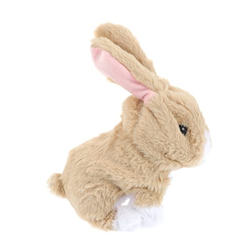 JOINPAYA Elektrisch Springender Hase Tierisches Plüschtier Elektrisches Plüschtier Plüschtiere Kaninchen Stofftier 2 Aa-netzteil Brown von JOINPAYA