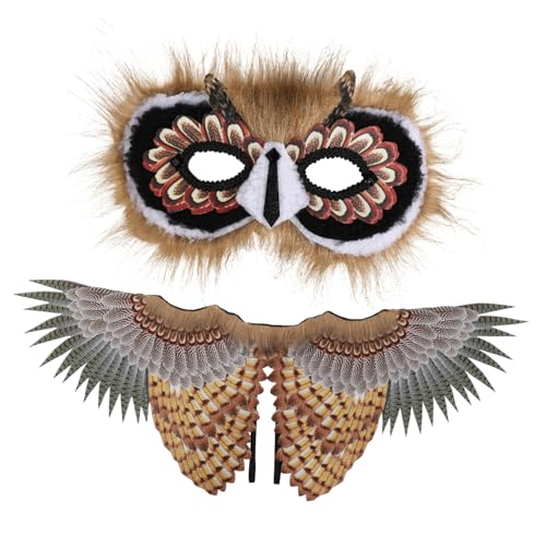 JOINPAYA Eulen Kostüm Set mit Weichen Atmungsaktiven Flügeln und Maske Wiederverwendbar für Halloween Fasching Bühnenauftritte und Partys Realistische Form Bequemes Cosplay Zubehör für JOINPAYA Eulen Kostüm Set mit Weichen Atmungsaktiven Flügeln und Maske Wiederverwendbar für Halloween Fasching Bühnenauftritte und Partys Realistische Form Bequemes Cosplay Zubehör für von JOINPAYA