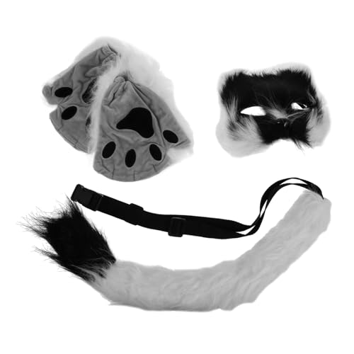 JOINPAYA Fellmaske mit Fuchs und Katzen Masquerade Halbgesichtsmaske Weiche Kunstpelz und Pfotenhandschuhe Bequemes Cosplay Kostüm Zubehör für Halloween Party JOINPAYA Fellmaske mit Fuchs und Katzen Masquerade Halbgesichtsmaske Weiche Kunstpelz und Pfotenhandschuhe Bequemes Cosplay Kostüm Zubehör für Halloween Party von JOINPAYA
