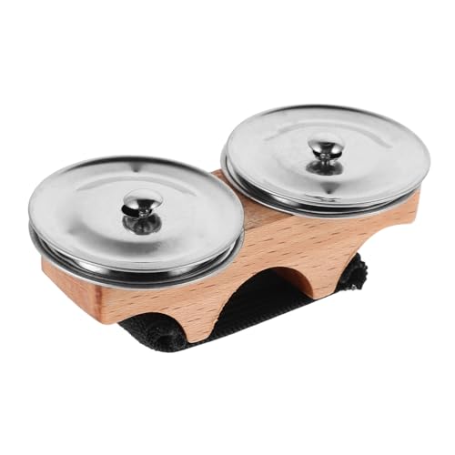 JOINPAYA Handheld Holz Finger Tamburin Kinder Musical Spielzeug Trommel Zubehör Für Gitarrist Sänger von JOINPAYA