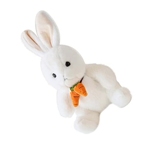 JOINPAYA Flauschiges Kaninchen Gefüllte mit Karotten Design für Umarmen und Dekorieren für Freunde und Familie Weißes Kuscheltier für Glückliche von JOINPAYA