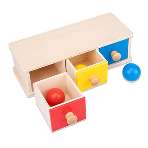 JOINPAYA Lernspielzeug-Set Rund Mit 3 Schubladen Kinderspielzeug Hilfe Beim Frühen Lernen Hand-Auge-koordination Weiche Ecken von JOINPAYA