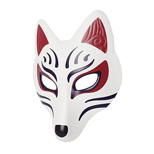JOINPAYA Fuchs Maske halloween masken halloweenmaske Mysterious mask white mask Decorative mask fox mask leere maske aus weißem papier Cosplay-Maske Grimasse tierische Maske Party-Maske Eva von JOINPAYA