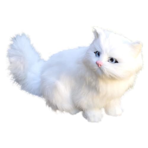 JOINPAYA Furry Cat Decoration Realistische Simulation Katze Als Deko Objekt Plüschkatze Für Wohnraum Und Katzenliebhaber von JOINPAYA