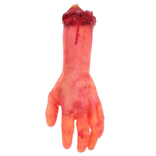 JOINPAYA Gebrochene Hand Mit Prothese Im Spukhaus Halloween-animatronik Halloween-Spinnennetz-Dekorationen Halloween-schlauchboote Halloween-handdekor Kostüm Gefälscht Blutig Emulsion von JOINPAYA