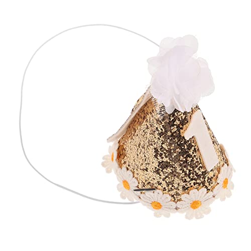JOINPAYA Mütze für Den Ersten Geburtstag Von Babys Mädchen Leicht Bequem Party-kappe mit Blumenmuster Mütze für Geburtstagsfeier von JOINPAYA